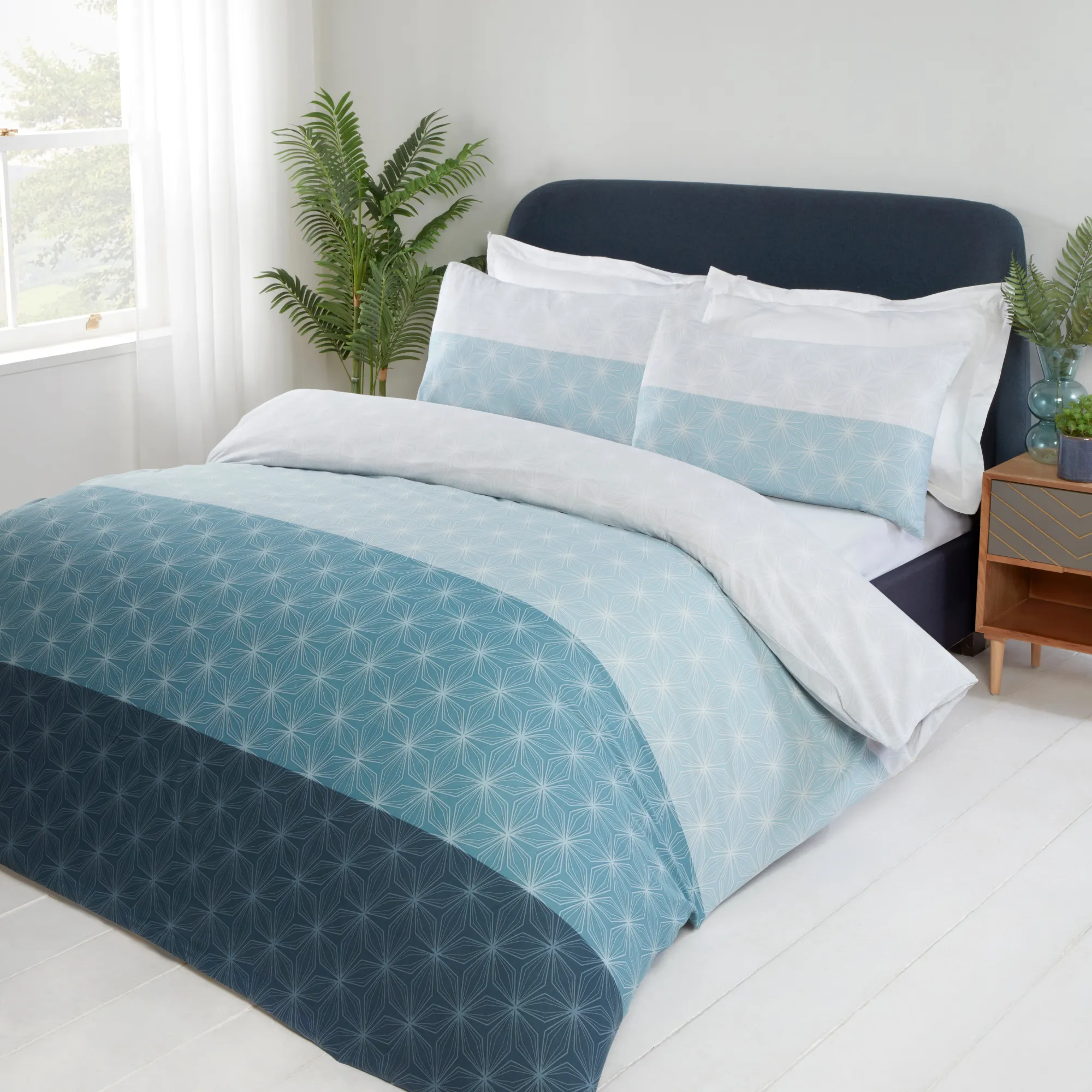 Lewis's Raya Duvet Set - Blue