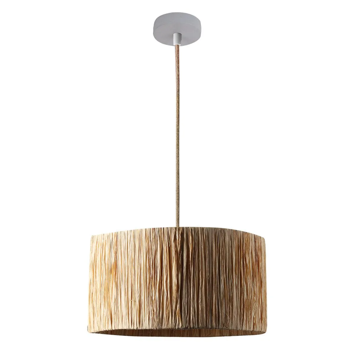 Luna Earthy Elegance Raffia Pendant Light - Natural, PL0112