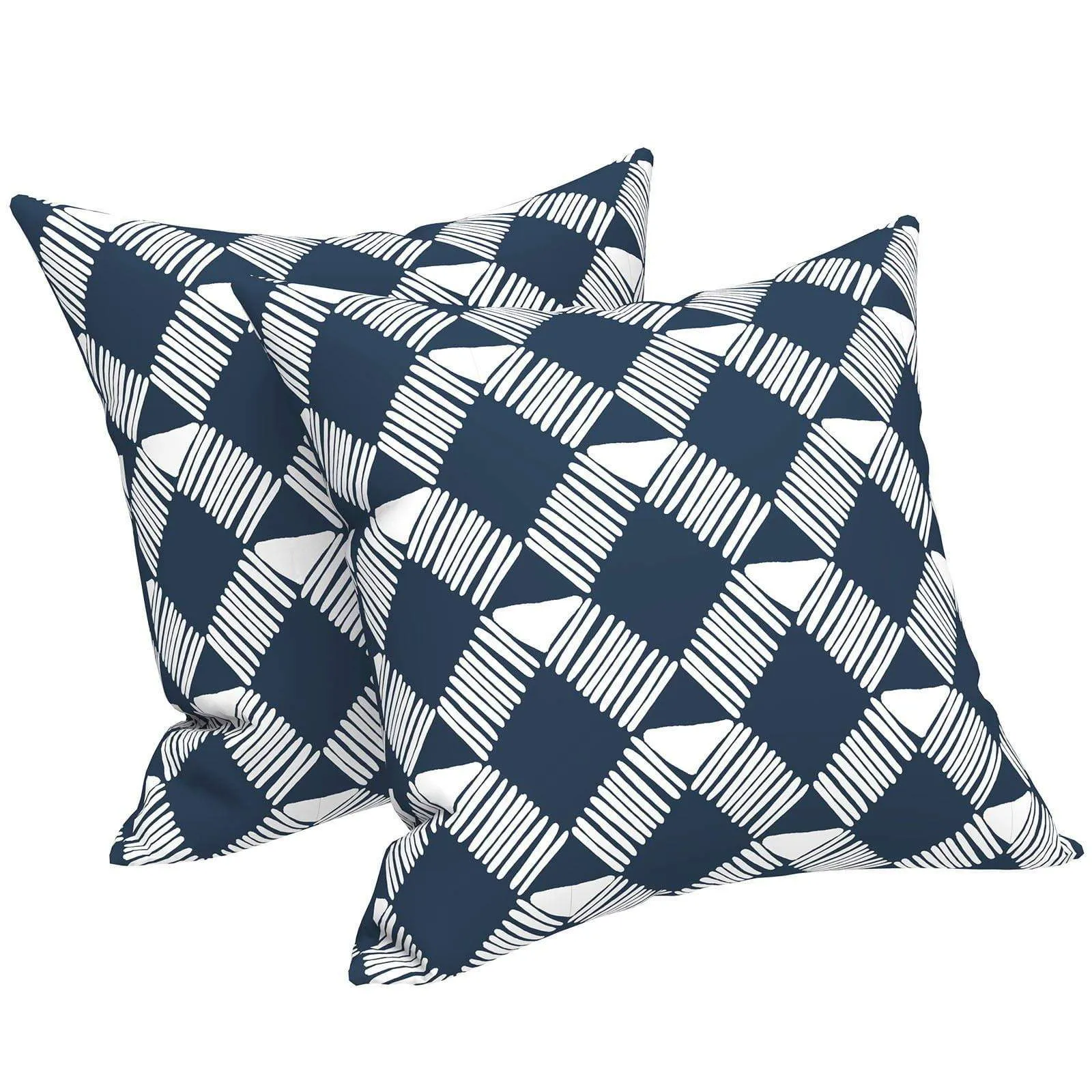 LVTXIII Outdoor Throw Pillow Covers 18" x 18" Knot Navy (Pack of 2)