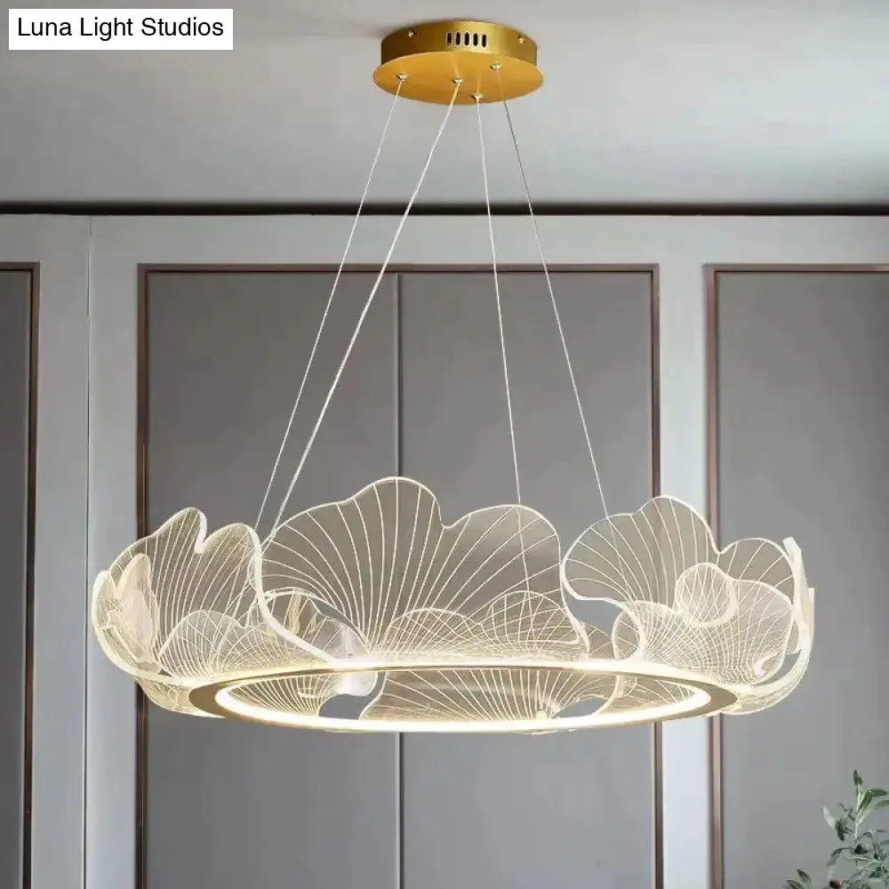 Mancos - Acrylic Leaves Led  Modern  Chandelier