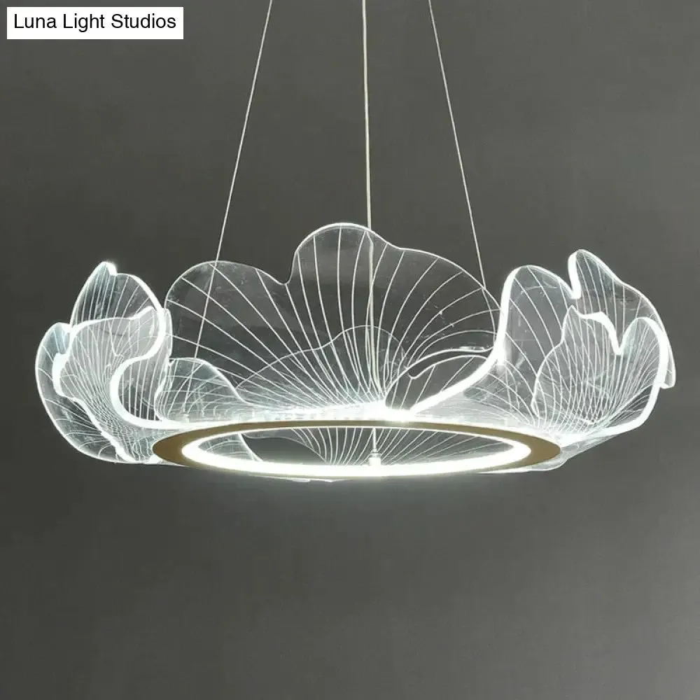 Mancos - Acrylic Leaves Led  Modern  Chandelier