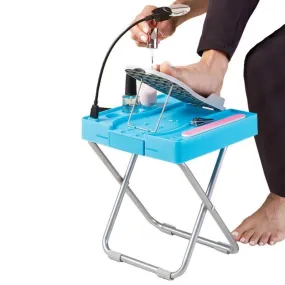 Manicure Stool Pedicure Pedals Stand with Fan Salon Step Beauty Footrest for Home Adjustable Foot Rest Pedicure Set