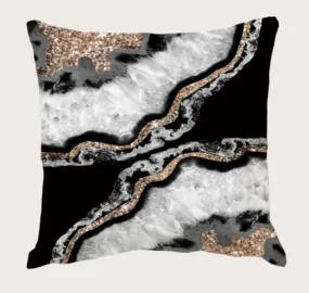 Marble Epoxy Resin Pattern Cushion Cover Without Filler