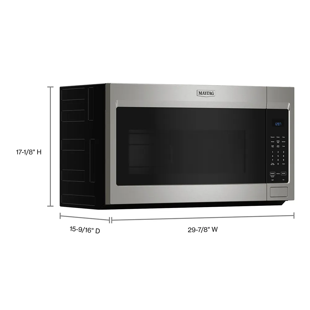 Maytag MMMS4230PZ Over-The-Range Microwave with Non-Stick Interior Coating - 1.7 Cu. Ft.