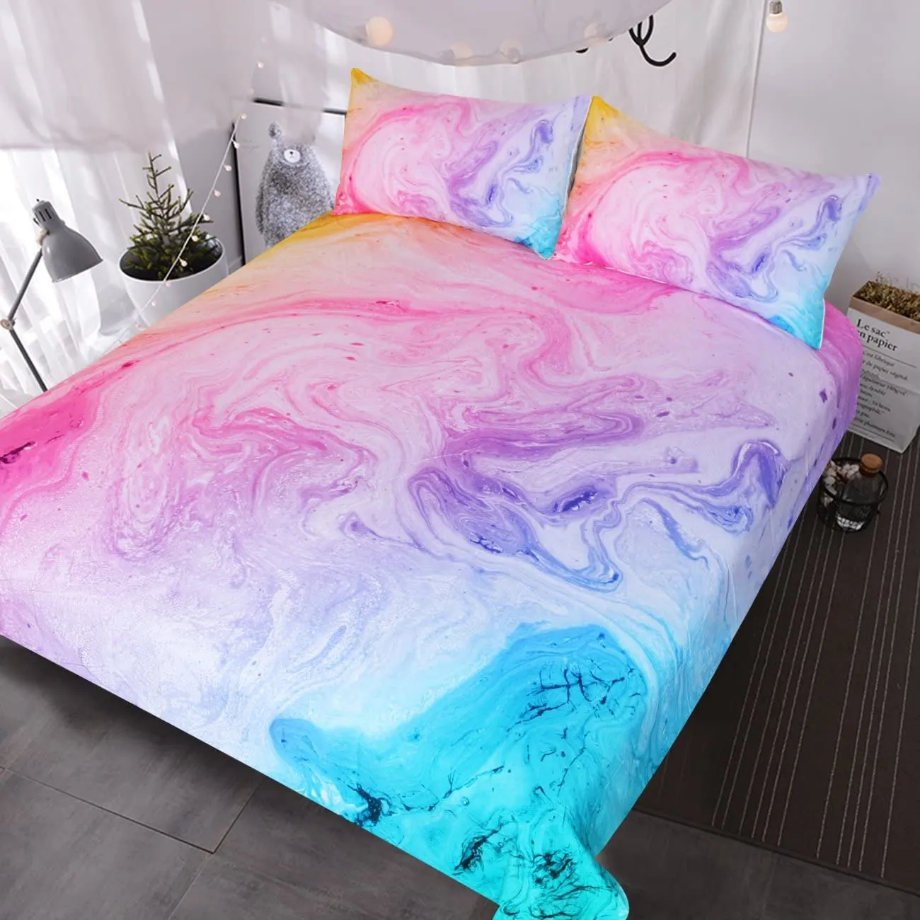 Mermaid Marble Bedding Set