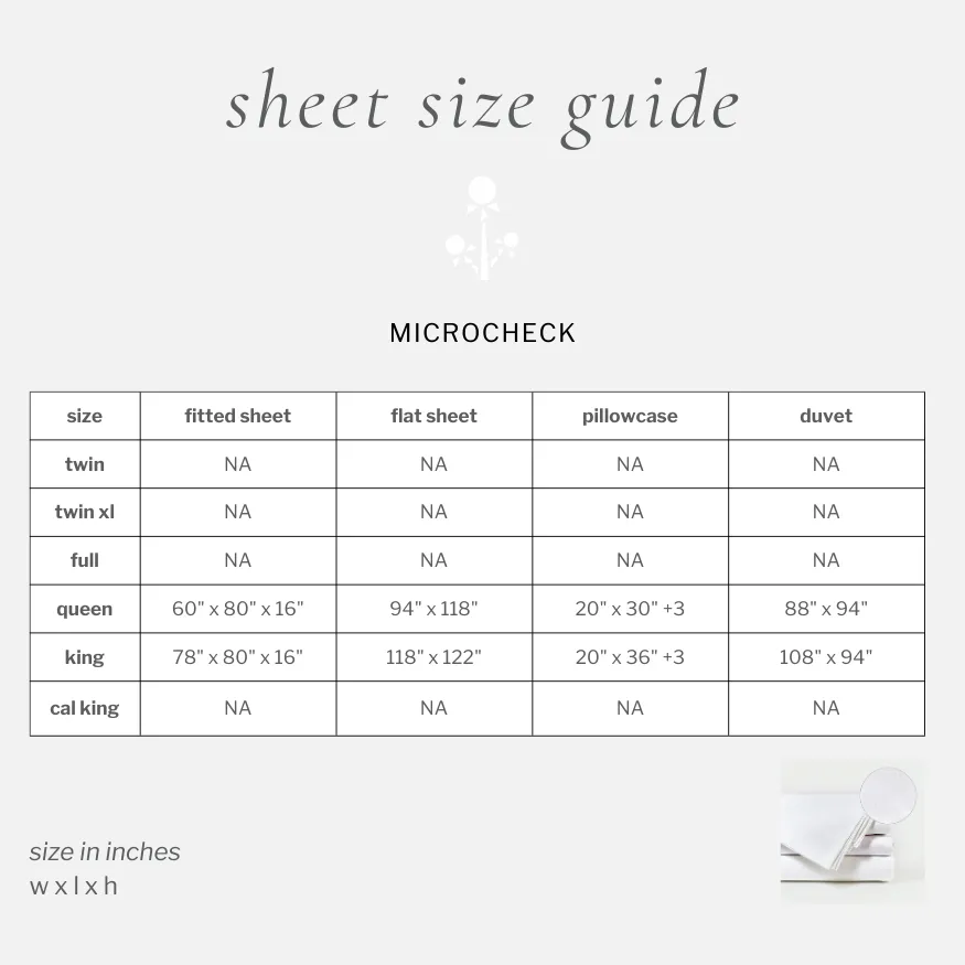 microcheck sheet set