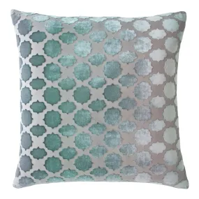 Mod Fretwork Jade Velvet Pillows by Kevin O'Brien Studio