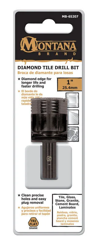 Montana Brand 1 in. Alloy Steel Drill Bit 3-Flat Shank 1 pc