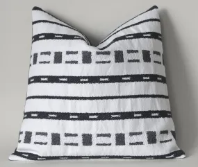 Mudcloth Pillow Cover / Ivory & Black / Mudcloth Decorative Throw Pillow