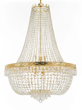 Nail Salon French Empire Crystal Chandelier Chandeliers Lighting - Great for the Dining Room, Foyer, Entryway, Family Room, Bedroom, Living Room and More! H 50" W 36", 25 Lights - G93-H50/CG/4199/25