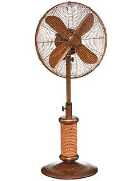 Nautical Rope Base Adjustable Outdoor Floor Fan