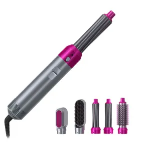 NEW 5 in 1 Interchangeable Hot Air Brush & Hair Dryer