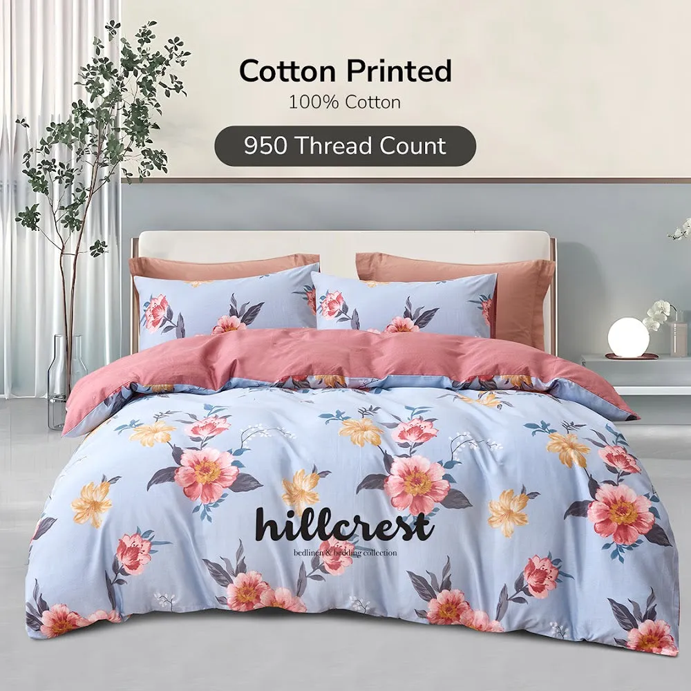 Online Exclusive Cotton Prints 950TC Fitted Sheet Set / Bed Set - HC0924 OE 2