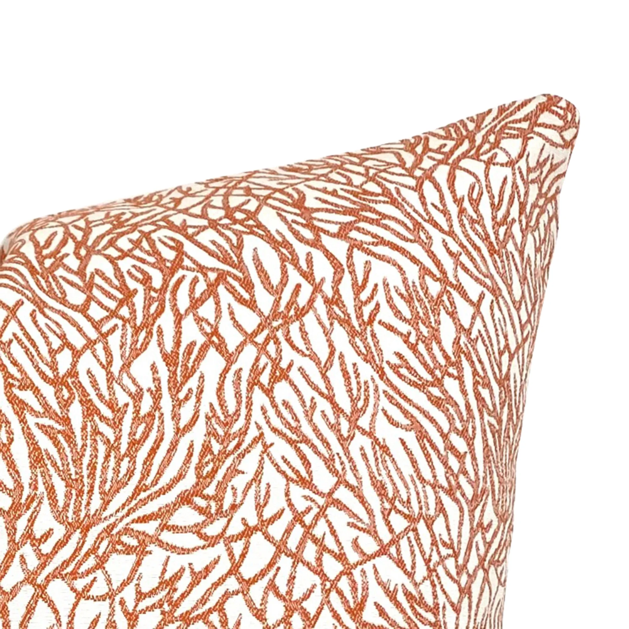 Orange Contemporary Coral Reef Throw Pillow Cover 20x20