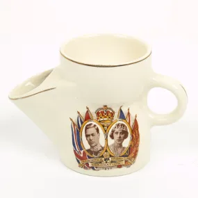 Original British 1937 Coronation Shaving Scuttle Cup of King George VI & Queen Elizabeth