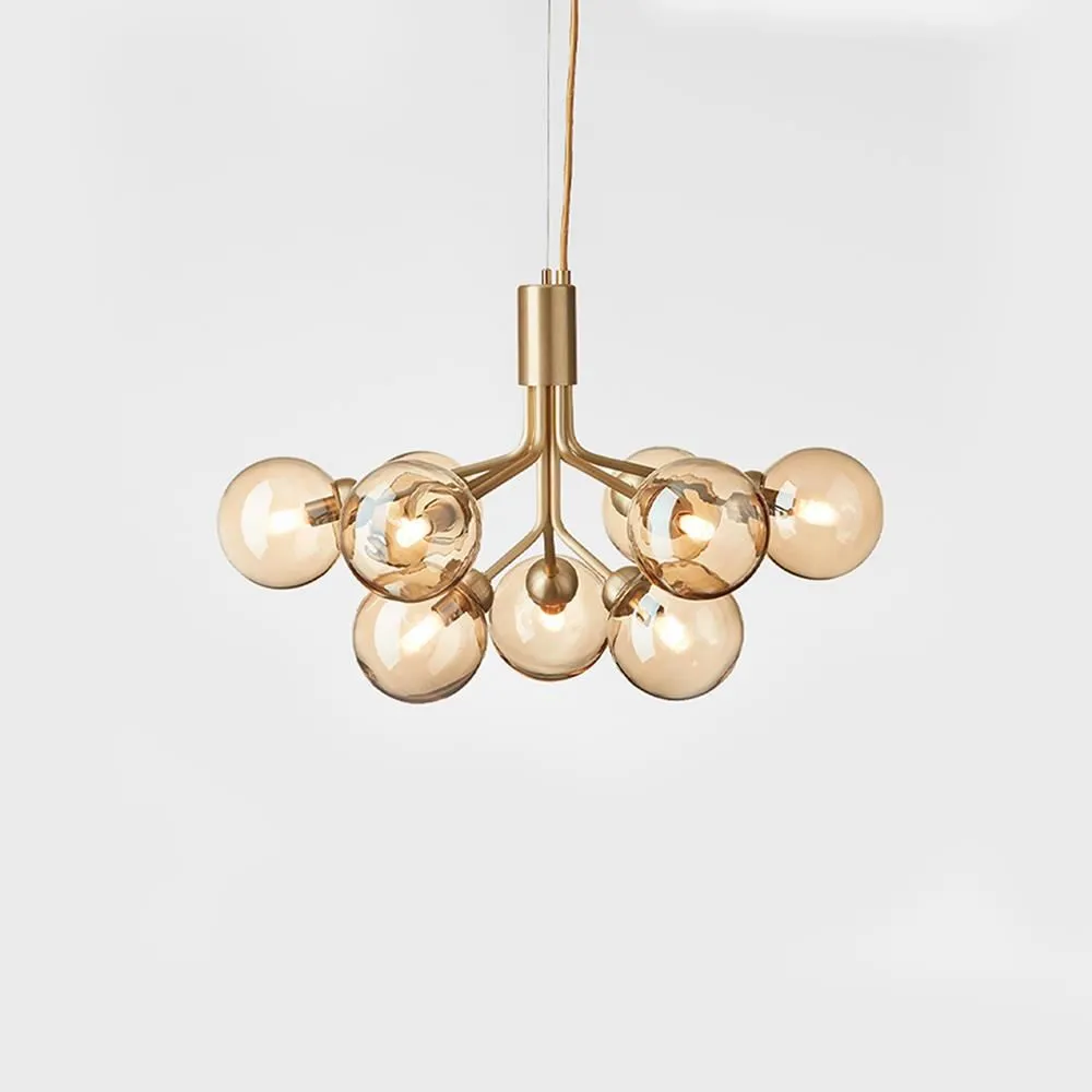 Outlet Apiales chandelier, Small, Brushed brass / gold