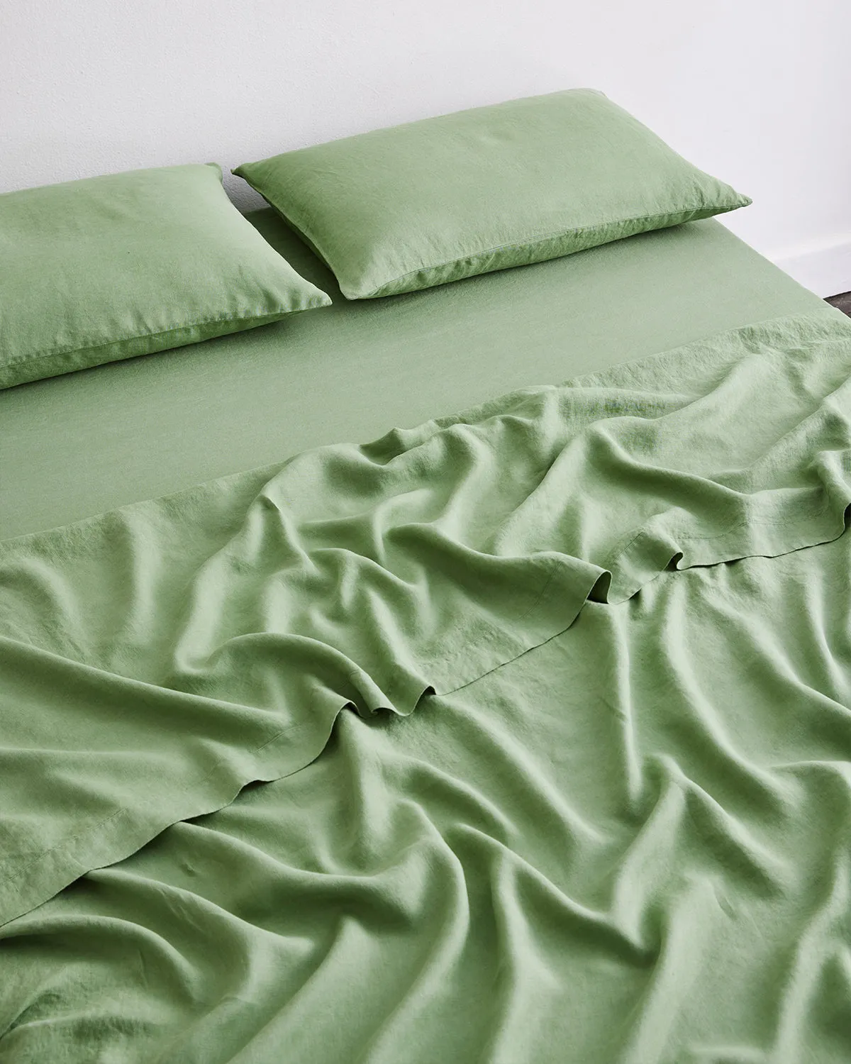 Pistachio 100% French Flax Linen Sheet Set