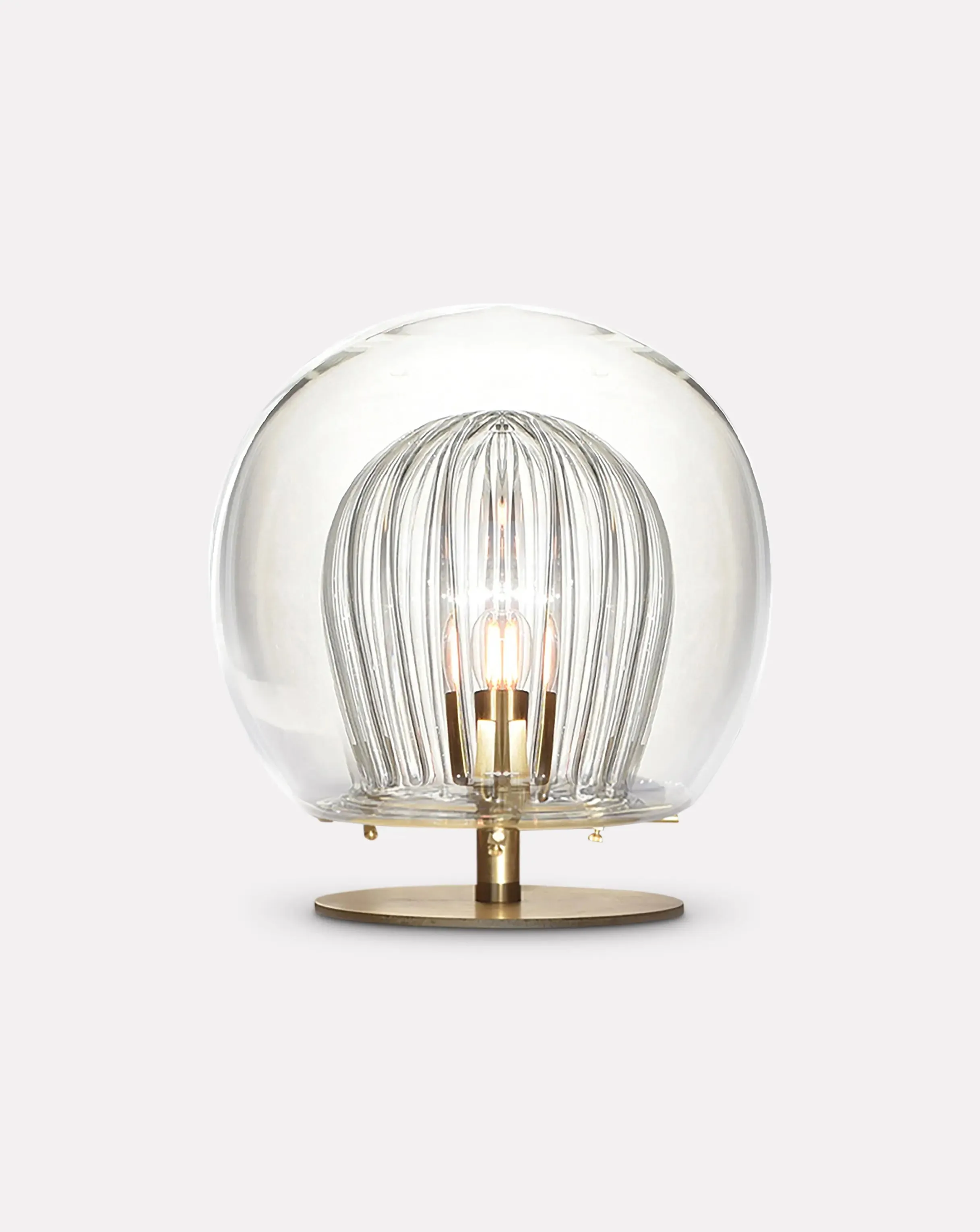 Pleated Crystal Table Lamp