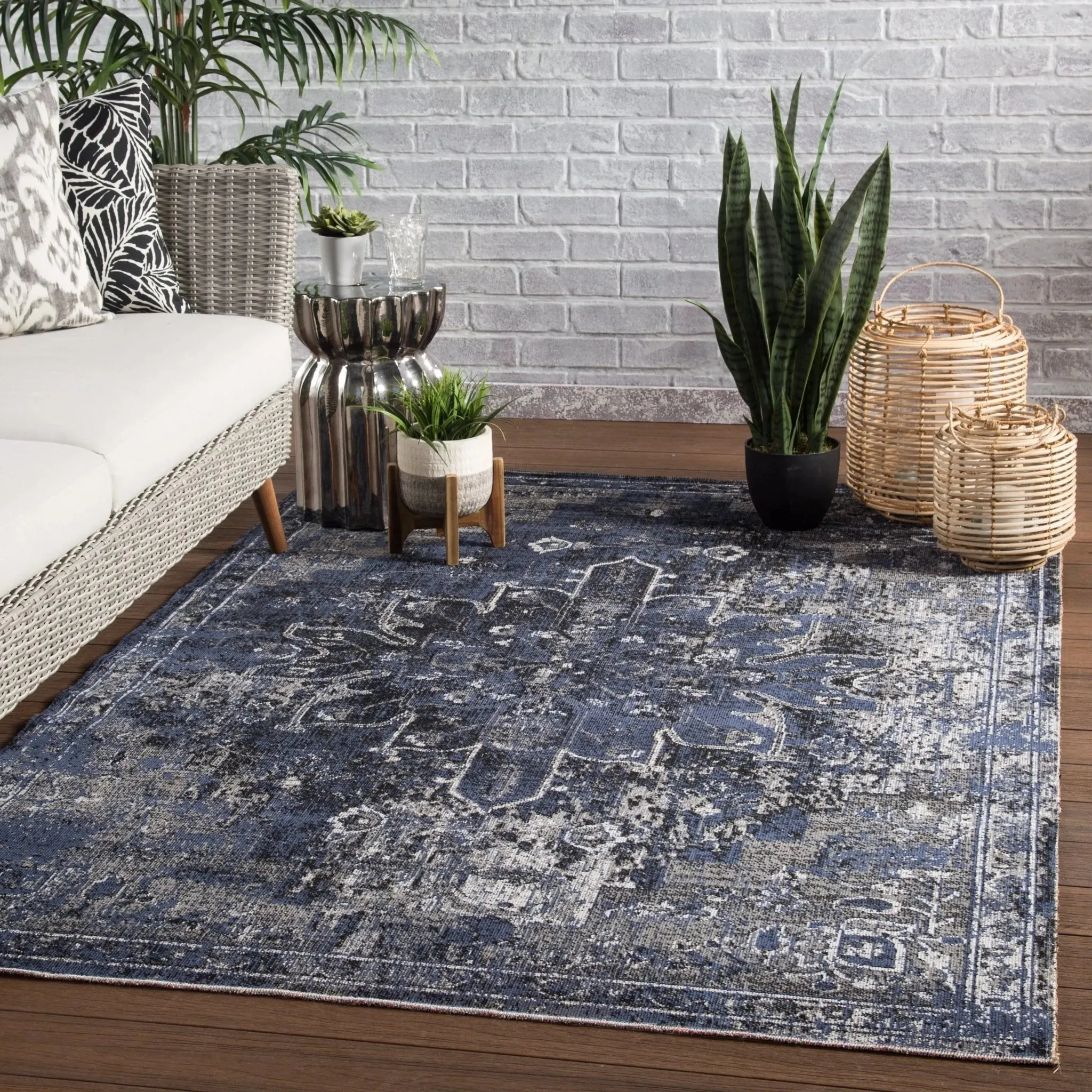 Polaris POL09 Blue/Black Rug