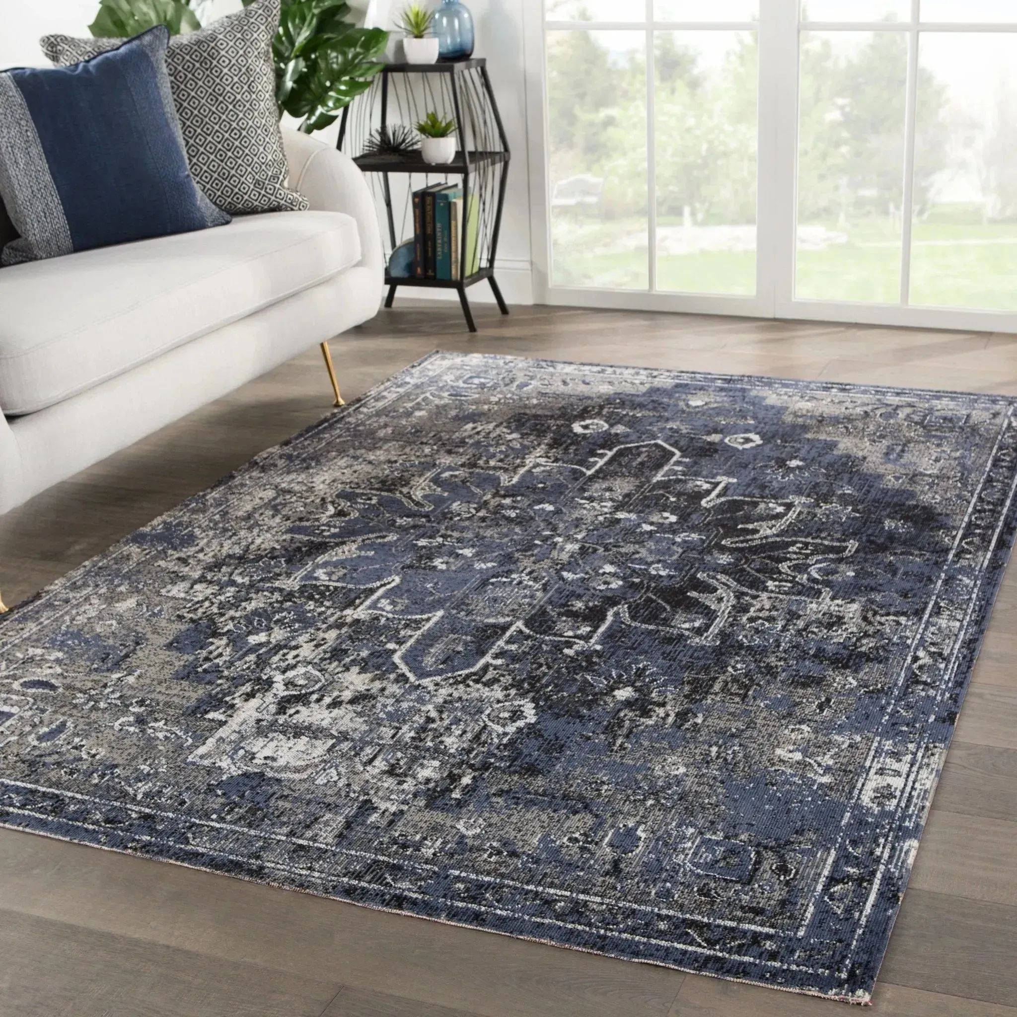 Polaris POL09 Blue/Black Rug