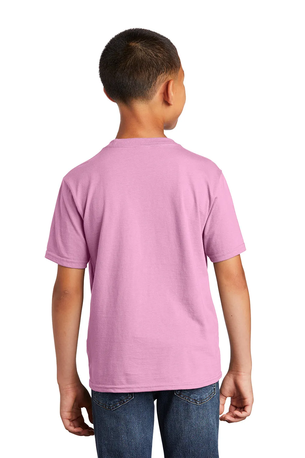 Port & Company Youth Fan Favorite Short Sleeve Crewneck T-Shirt - Candy Pink