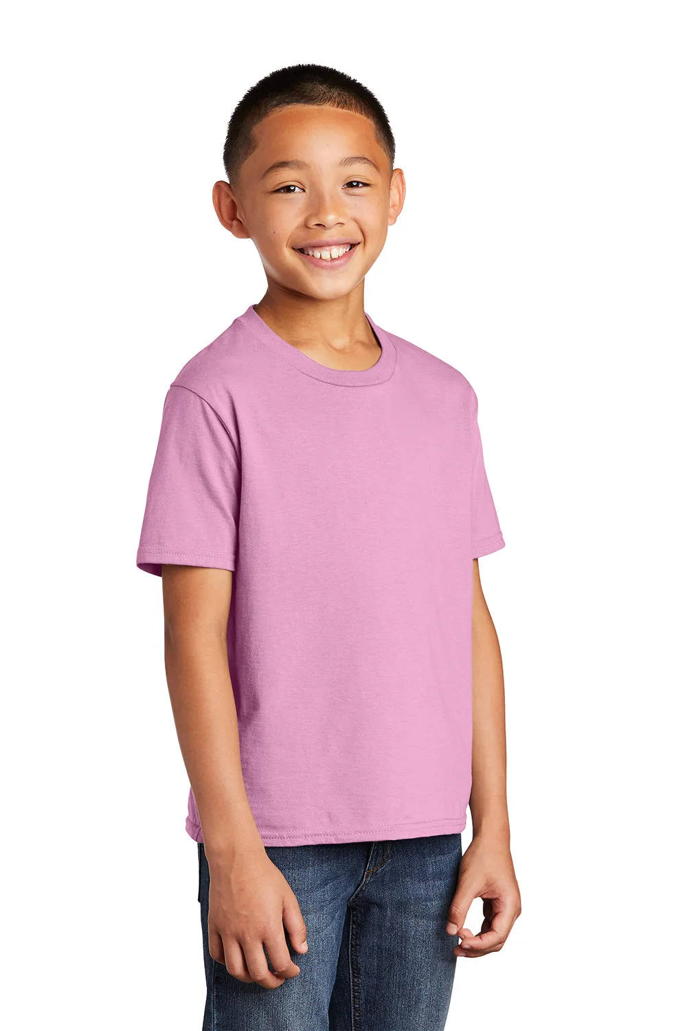 Port & Company Youth Fan Favorite Short Sleeve Crewneck T-Shirt - Candy Pink