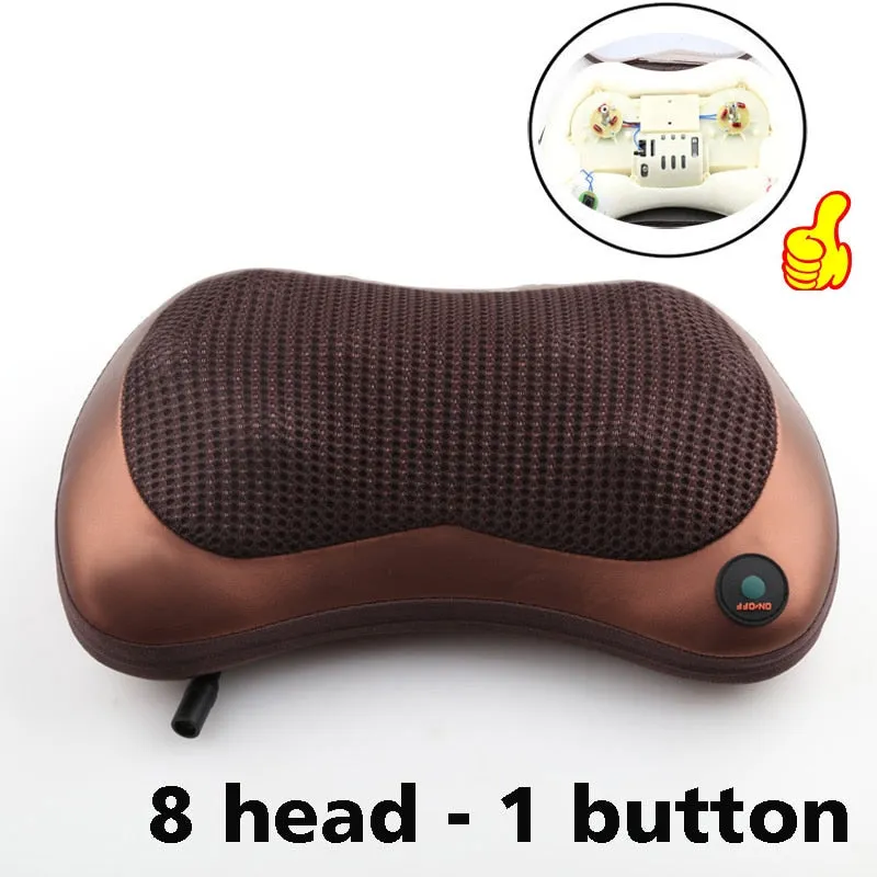 Portable Heated Deluxe Shiatsu Massage Pillow | Ultimate Relaxation and Muscle Relief