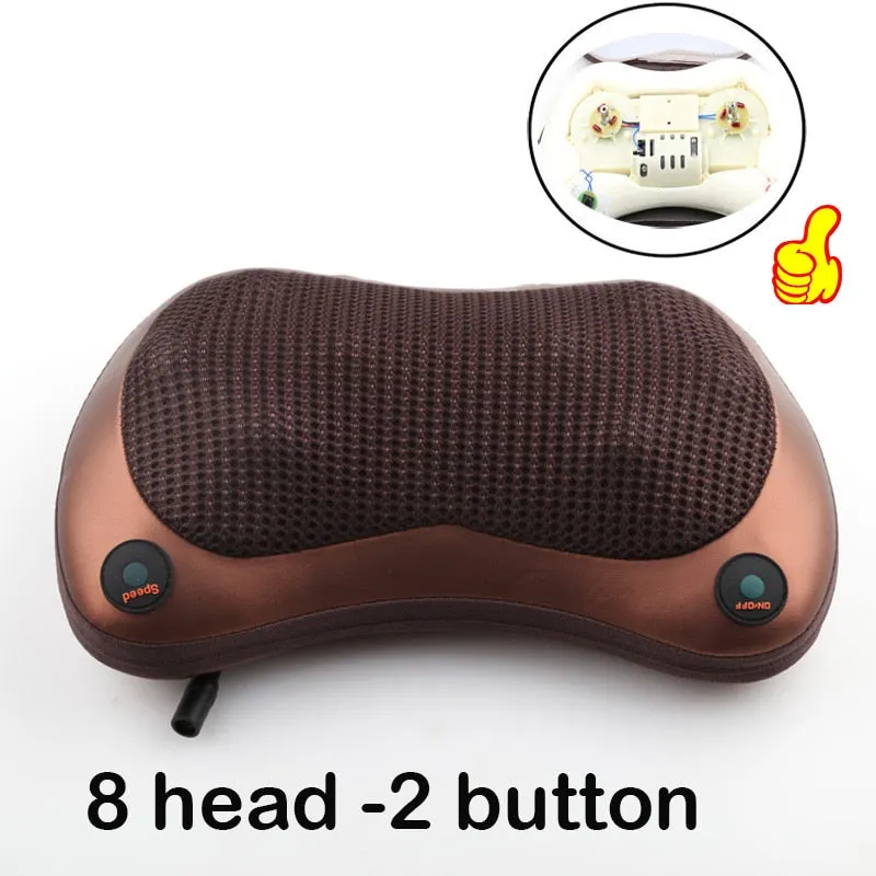 Portable Heated Deluxe Shiatsu Massage Pillow | Ultimate Relaxation and Muscle Relief