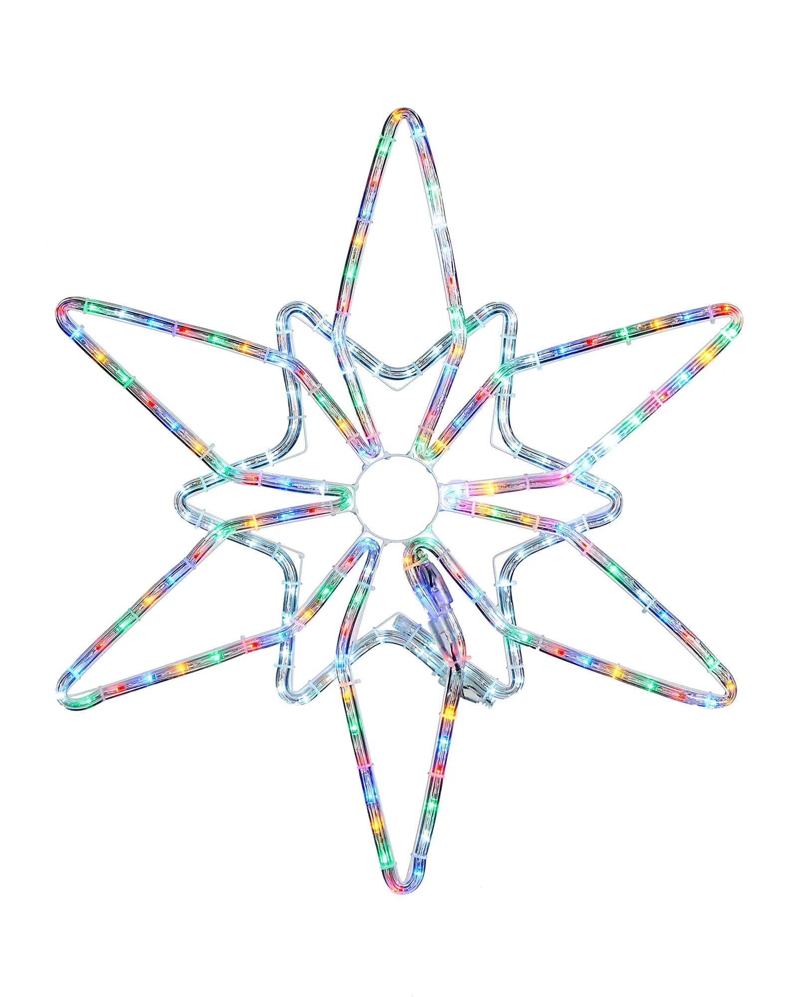 Pre-Lit Northern Star Rope Light Silhouette, Multi-Colour, 64 cm