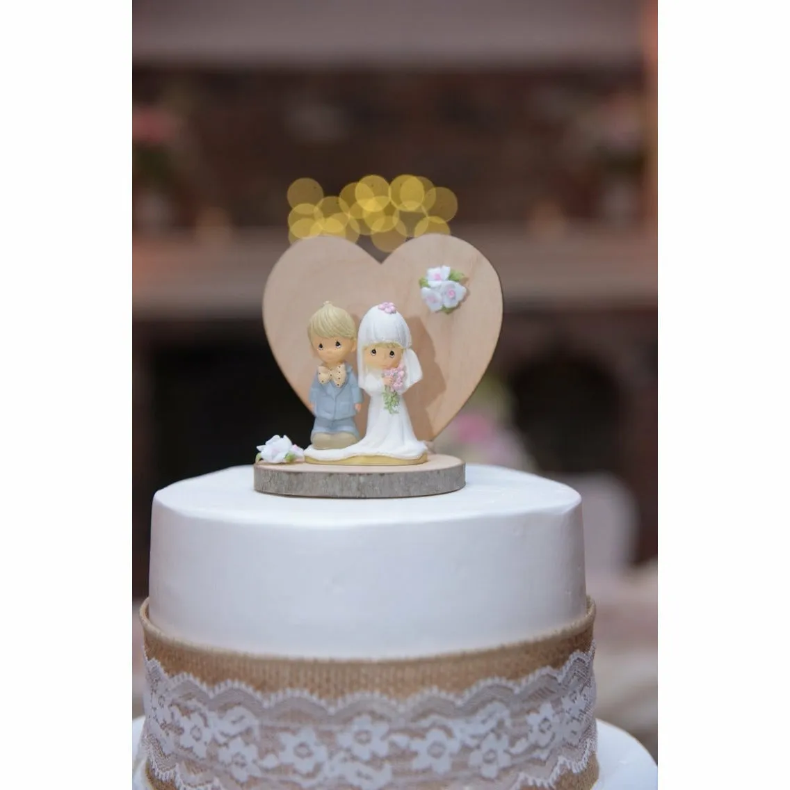 Precious Moments Rustic Wedding Cake Topper