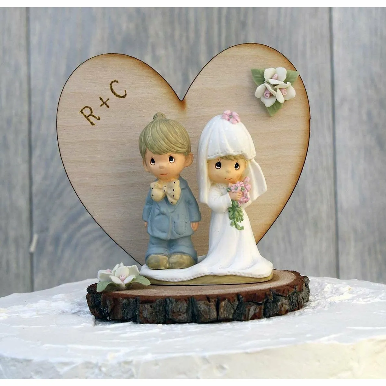 Precious Moments Rustic Wedding Cake Topper