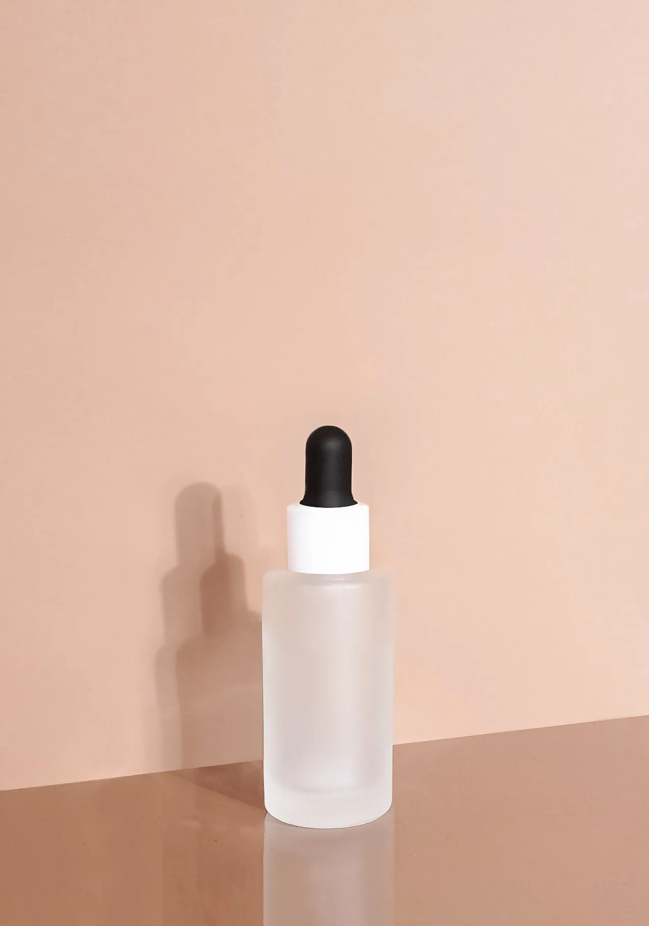 Princi Glass Bottle | Frost | Black Rubber Dropper