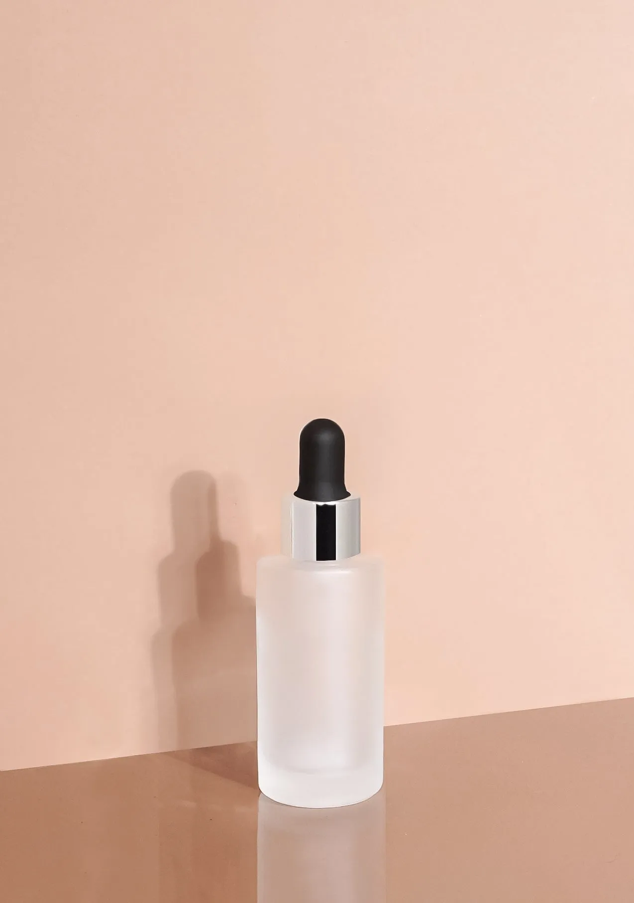 Princi Glass Bottle | Frost | Black Rubber Dropper