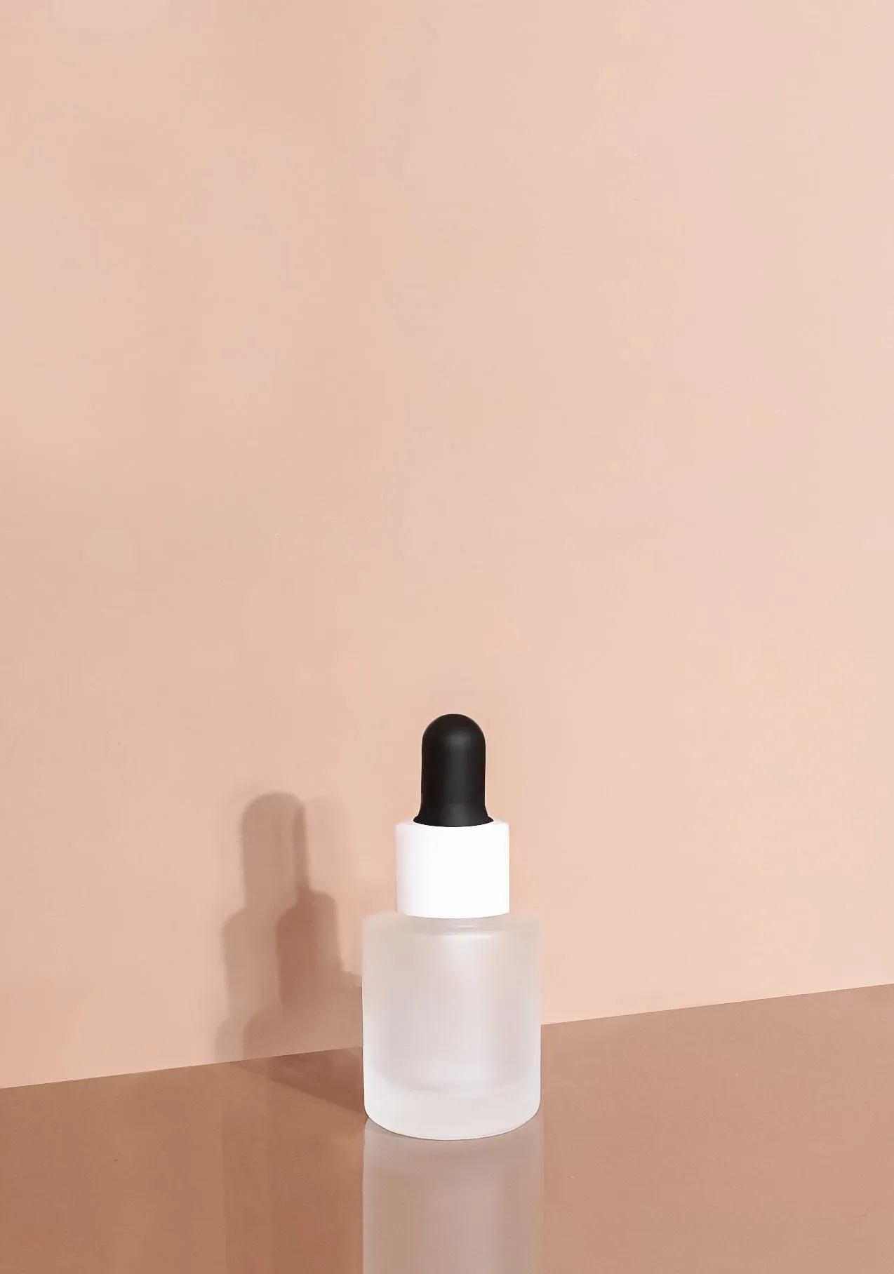 Princi Glass Bottle | Frost | Black Rubber Dropper