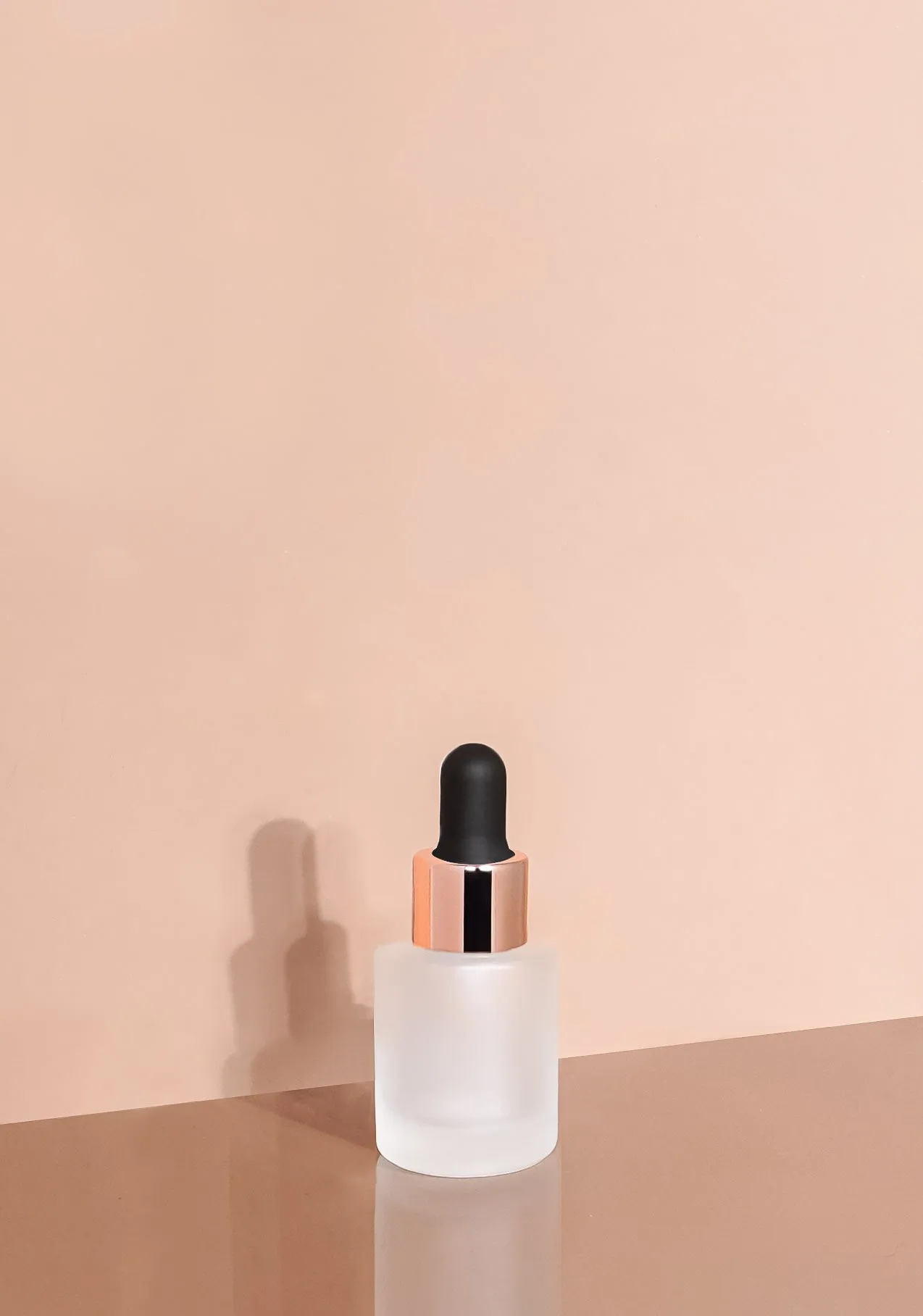 Princi Glass Bottle | Frost | Black Rubber Dropper