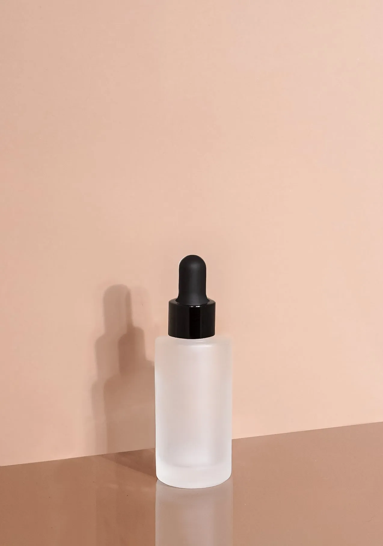 Princi Glass Bottle | Frost | Black Rubber Dropper