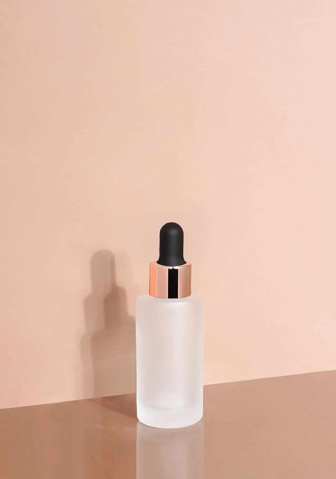 Princi Glass Bottle | Frost | Black Rubber Dropper