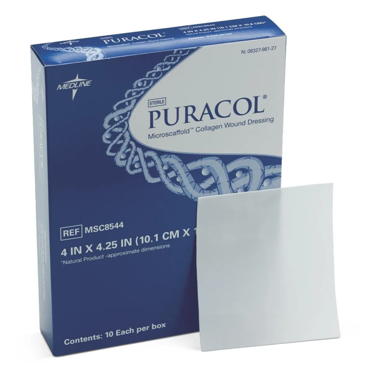 Puracol MSC8544 Collagen Wound Dressing, Box of 10