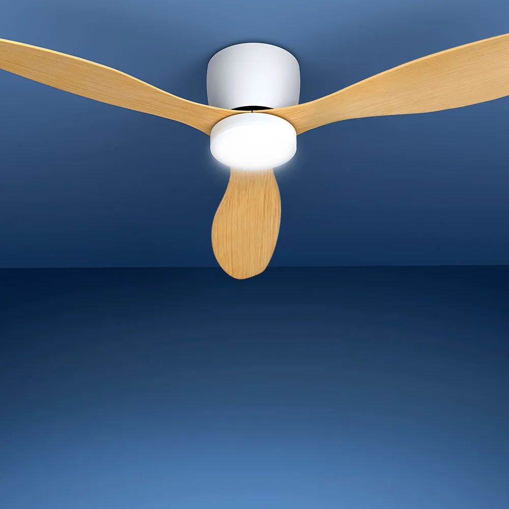 Quiet 52'' Ceiling Fan w/LED Light & Remote Control - Devanti