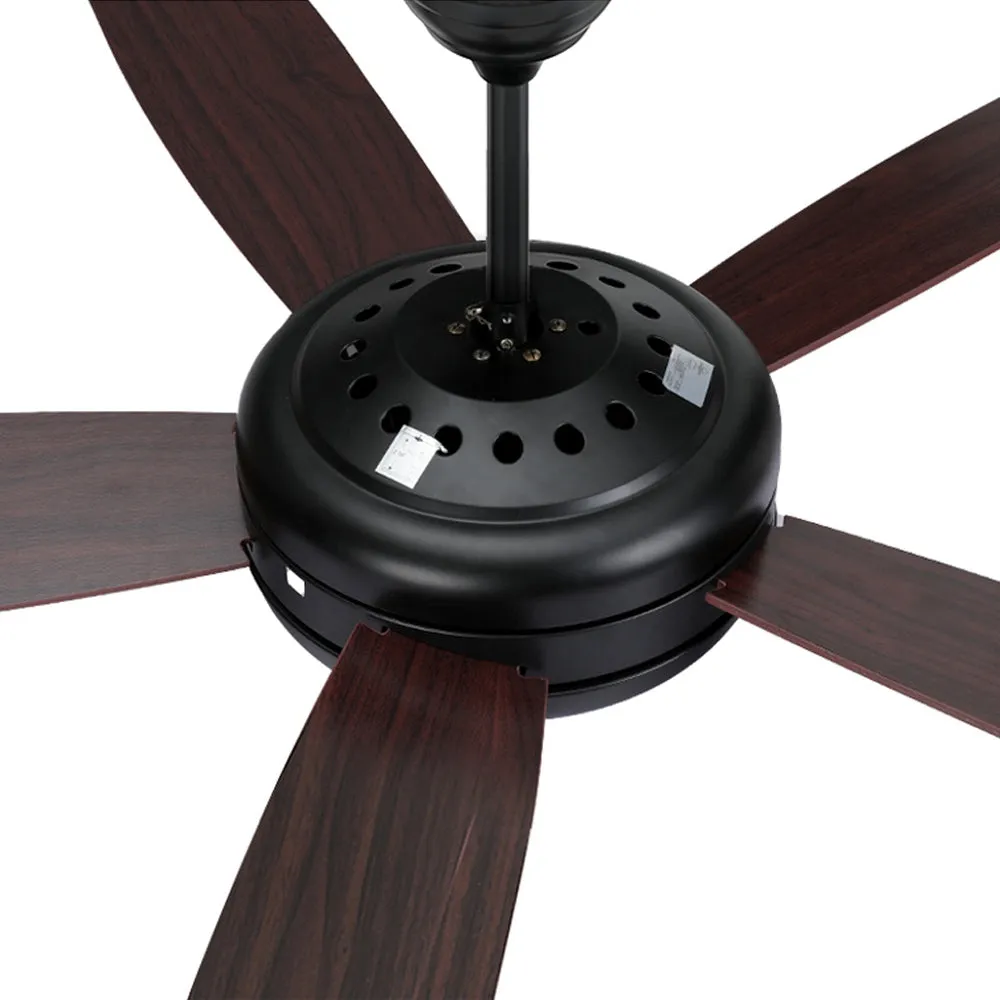 Quiet 52" Ceiling Fan w/Remote, LED Light, 3 Speeds - Devanti