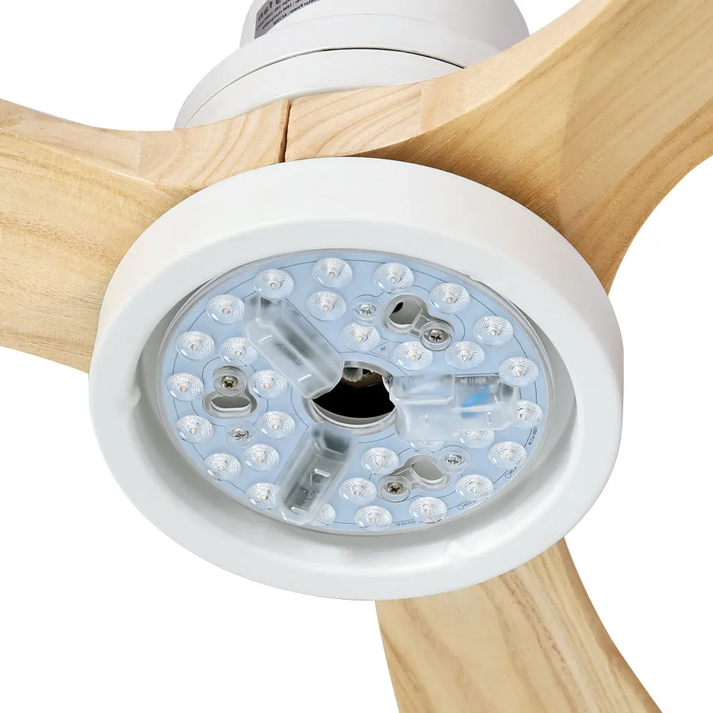 Quiet LED Ceiling Fan 3 Speeds 52" Remote AC Motor - Devanti