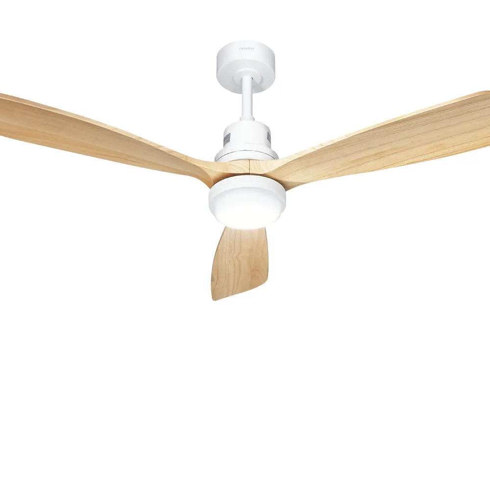 Quiet LED Ceiling Fan 3 Speeds 52" Remote AC Motor - Devanti