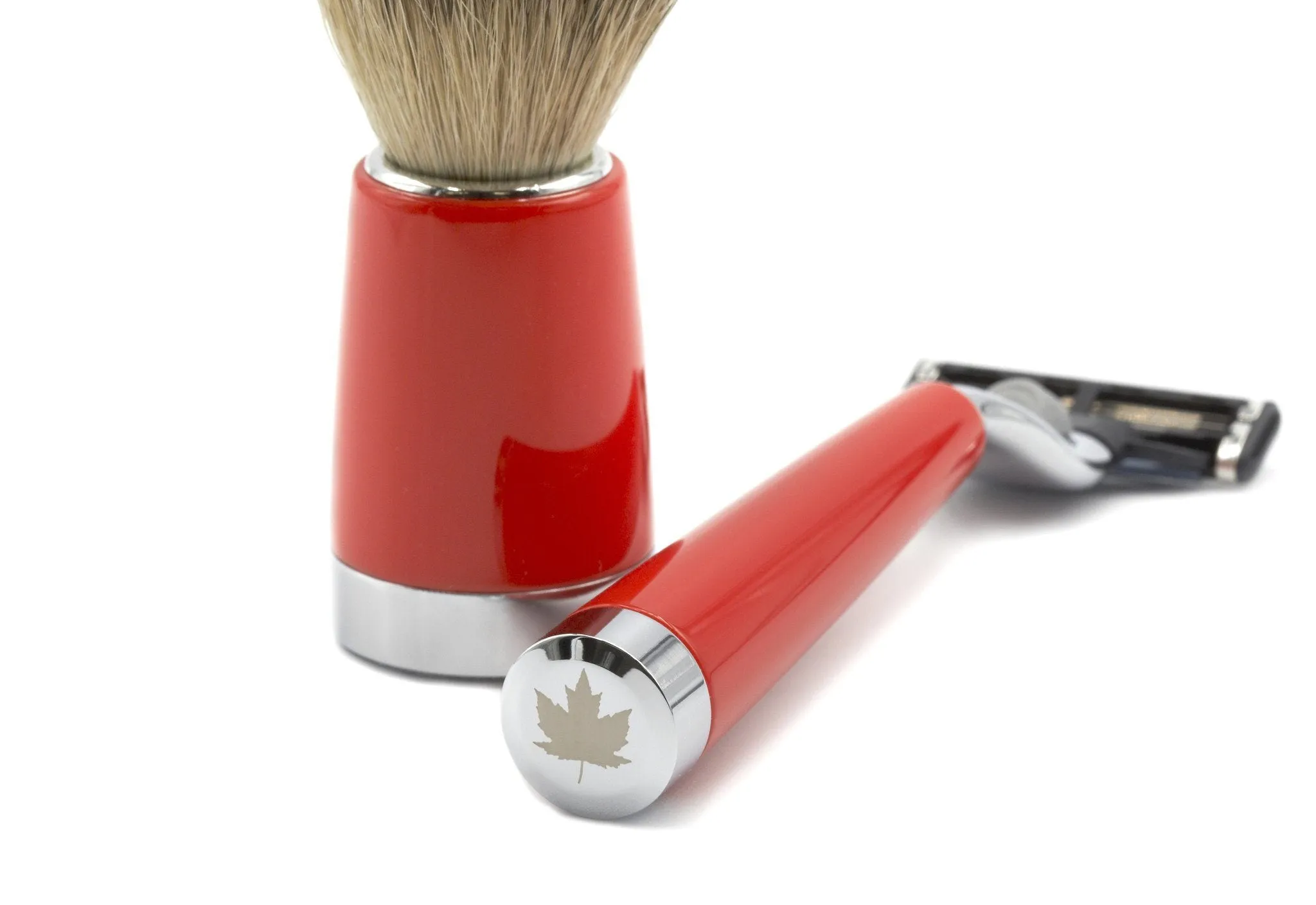 "True North" 3-Piece Shaving Set with Gillette Mach3 Razor and Silvertip Badger Brush