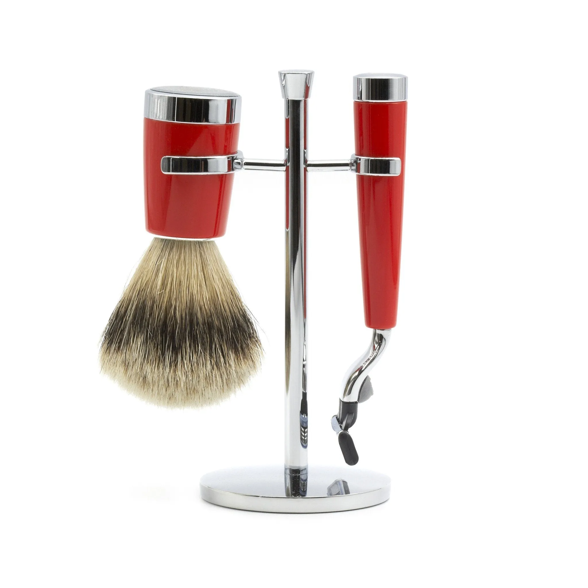 "True North" 3-Piece Shaving Set with Gillette Mach3 Razor and Silvertip Badger Brush