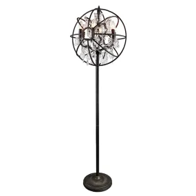 Rococo Globe Crystal Floor Lamp Light