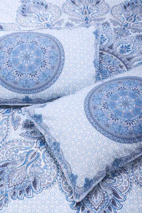 Royal Mandala Blue Cotton Bedsheet