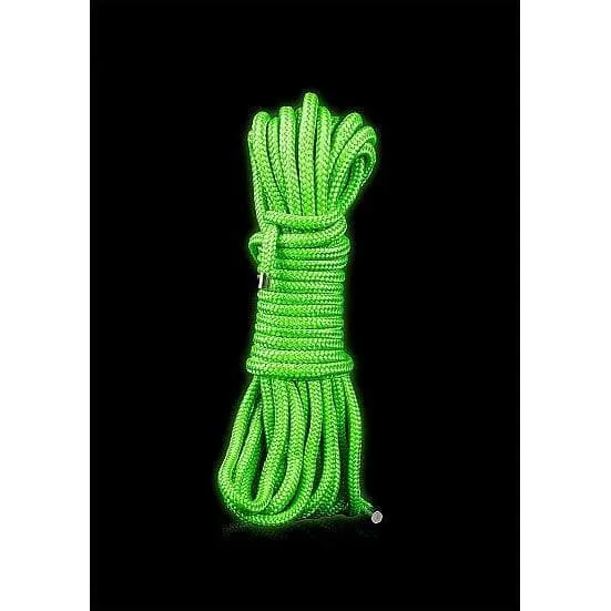 Shots Ouch! Glow in the Dark Rope 5 m/16 ft. Neon Green