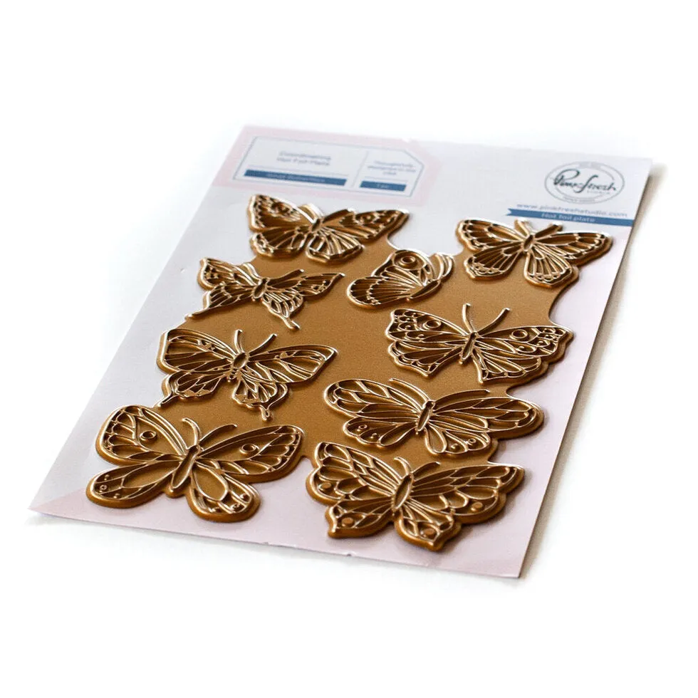 Small Butterflies hot foil plate