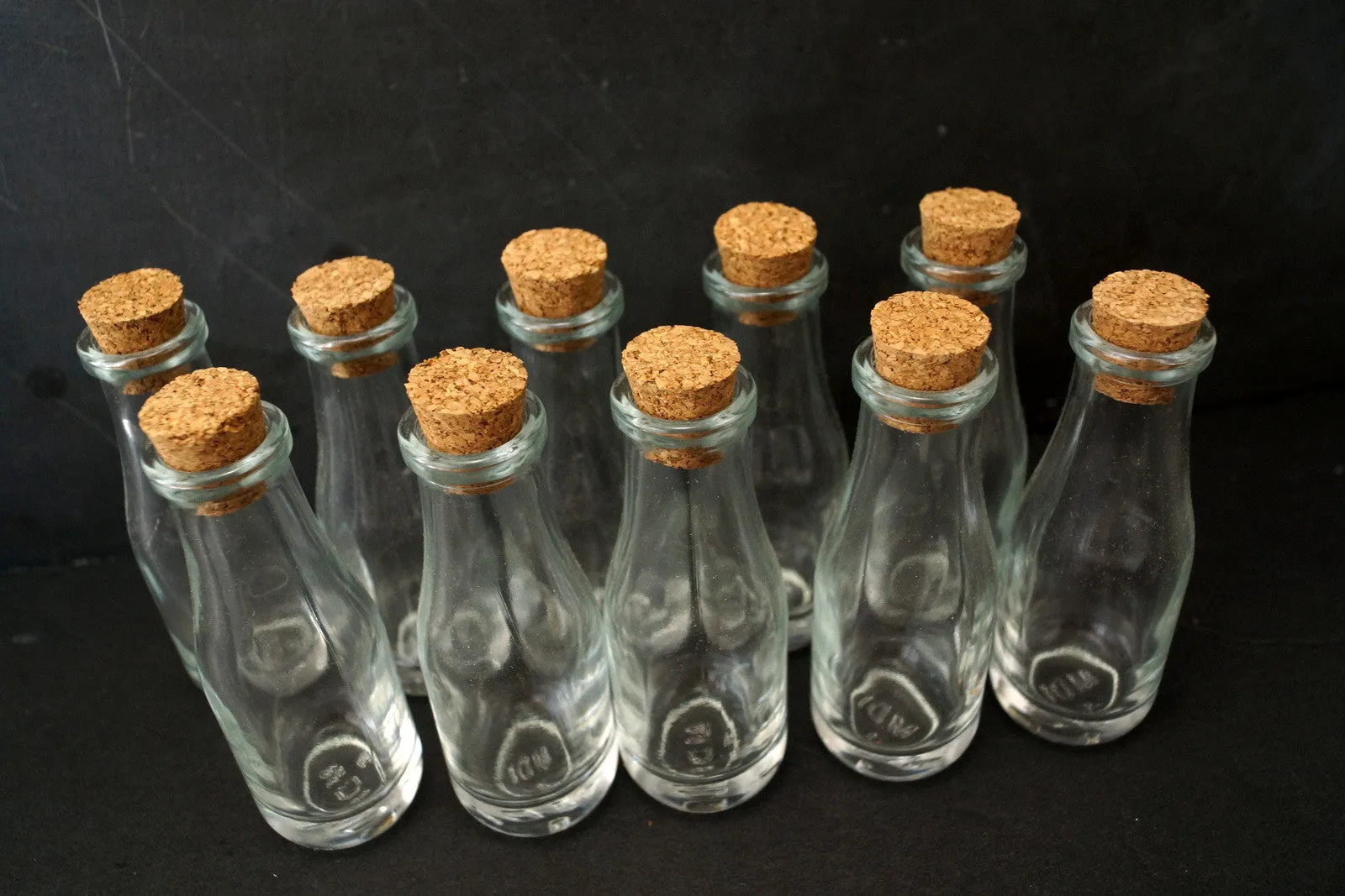 Small Glass Bottle with Cork (4" tall x 1.25" diameter), 40 ml capacity