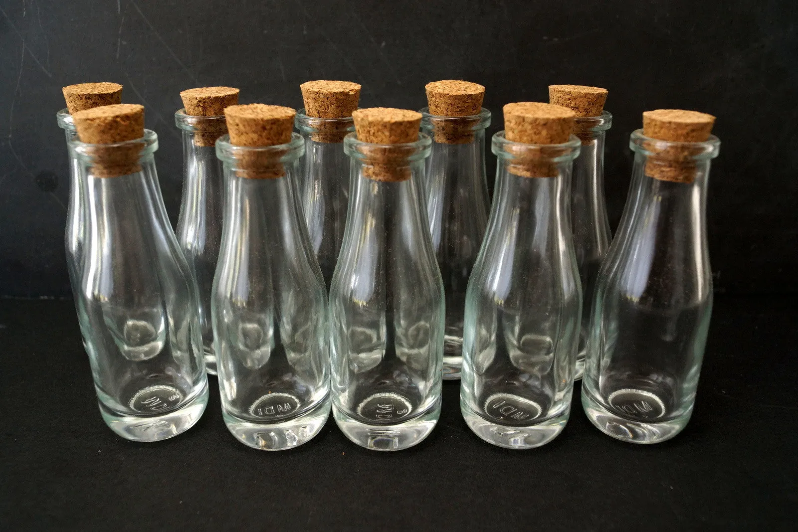 Small Glass Bottle with Cork (4" tall x 1.25" diameter), 40 ml capacity